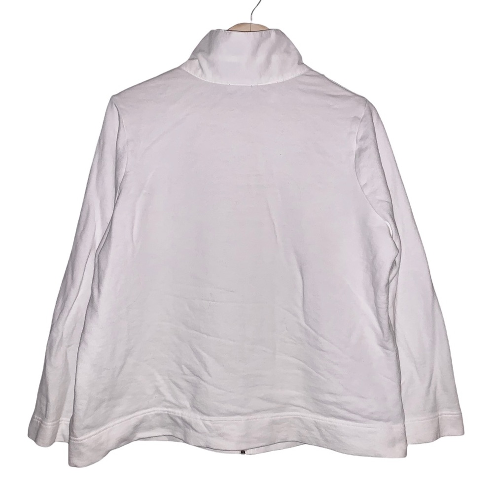 White Basic Woven Front Lightweight Utility Jacket - image 2